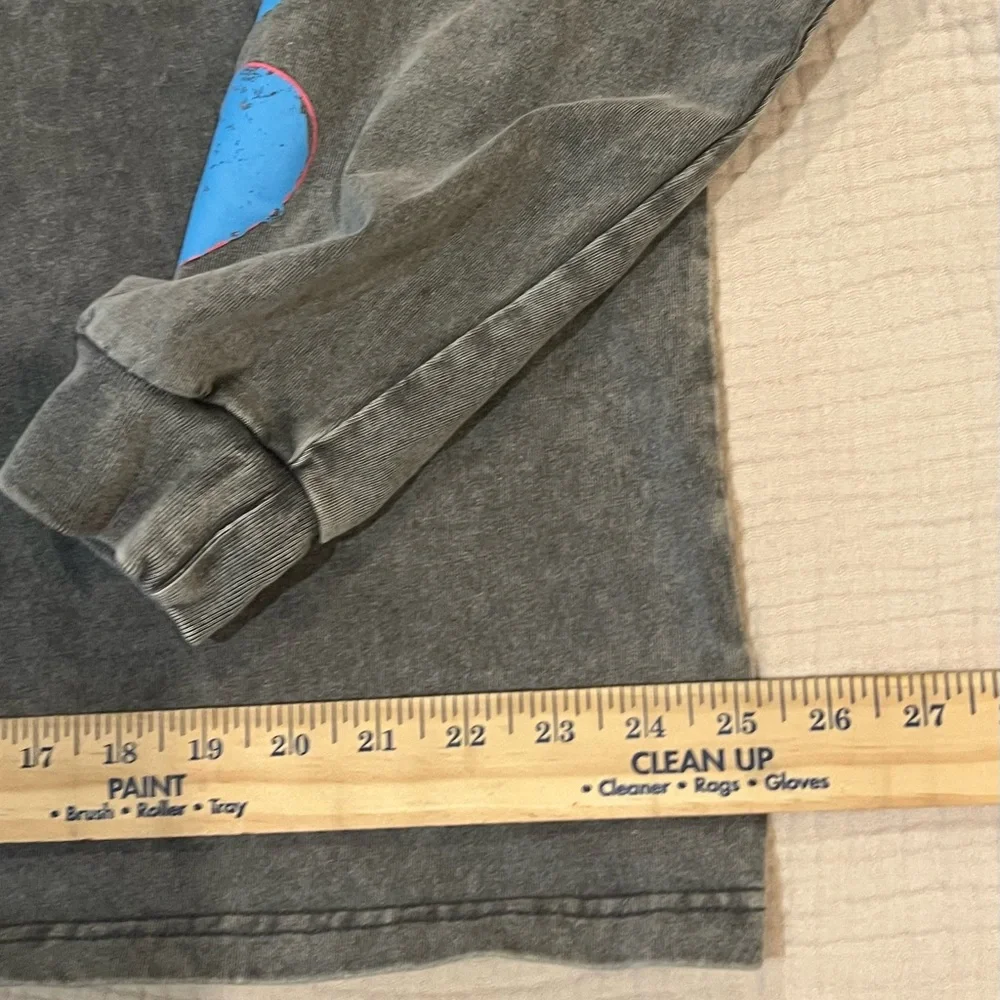 OTTO by kris Duct Taped Heart Long Sleeve Crewneck Tee Blue Heart Accents Sz XXL - Picture 15 of 15